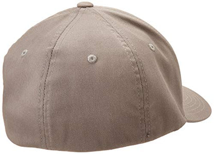 Flexfit Men's Wooly Combed Twill Fitted Baseball Cap, Gray, Small-Medium