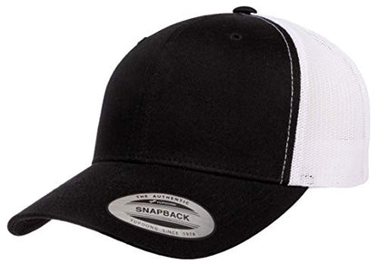 YP Classics Recycled Retro Trucker Cap - 2-Tone Black/White