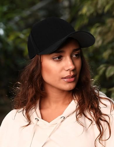 Edoneery Baseball Cap for Men and Women, Low Profile Washed Cotton Dad Hat - color: Black-2