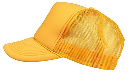 2 Packs Baseball Caps Blank Trucker Hats Summer Mesh Cap (2 FOR Price of 1) - color: Gold