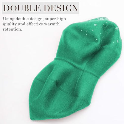 Sumolux Women Beret Hat French Beret Beanie Cap Classic Solid Color - color: Green, size: Large