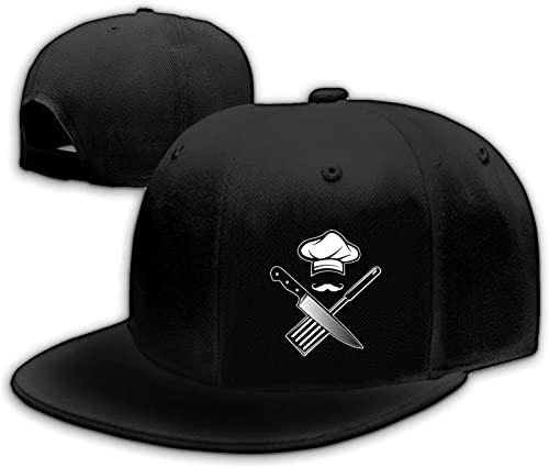 Skateboard Hat Snapback Hats for Men Flat Bill Hats for Boy Adjustable Baseball Cap for Teens Hip Hop Sports - color: Chef Themed