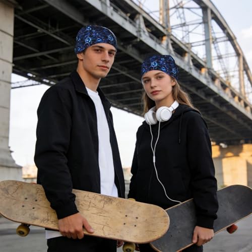Adjustable Cycling Cap, Quick Dry Sports Bandana Skull Cap Helmet Liner - color: 3d Brain Cell Neuron Neurology