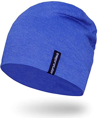 EMPIRELION Mens Running Beanie Hat, 9" Lightweight Helmet Liner Skull Cap - color: Royal Melange
