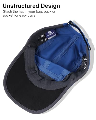 GADIEMKENSD Mens Folding Outdoor Hat Long Brim UPF 50+ Sun Protection - color: Folding Royal Blue