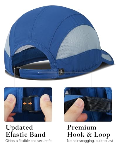 GADIEMKENSD Outdoor Running Hat Breathable Mesh 2PACK - color: Blue+blue, size: 7-7 1/2