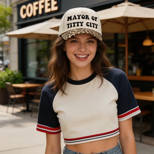 Embroidered Trucker hat for Women Men Baseball Hat Adjustable Unisex Cotton for Soccer Supporters - color: P-leopard Print