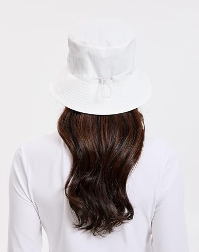 Solbari Unisex Bondi Bucket Hat UPF 50+ - color: White, size: Small-Medium