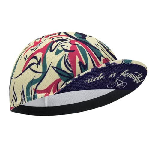 Cycling Cap for Man and Woman Cycling Hat Under Helmet-Polyester Breathable Sweat Absorbent - color: Flo-24
