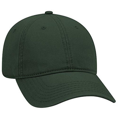OTTO 6 Panel Low Profile Garment Washed Superior Cotton Twill - color: Dk. Green
