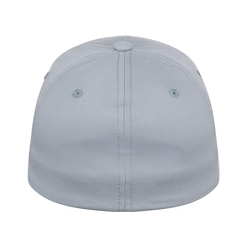 Lids Blank All Star Classic Structured Stretch Fitted Baseball Cap – Curved Bill Hat for Men and Women - color: Light Grey, size: Large-X-Large