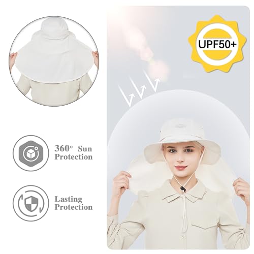 Palmyth Head Net Hat, Sun Hat Safari Hat - color: White