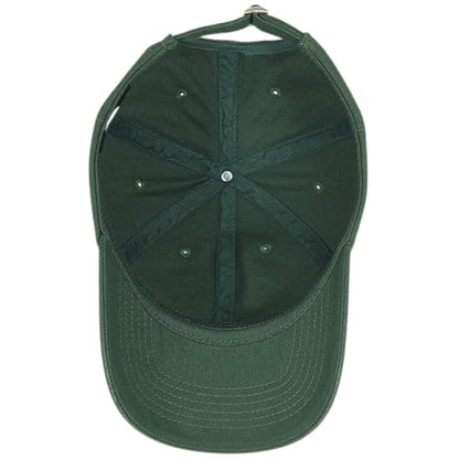 E BY ELIDAN Classic Dad Hat Cotton, Low-Profile Plain Baseball Cap, Adjustable, Breathable and Packable - color: Dark Green