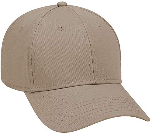 Ashen Fane 6 Panel Structured Low Profile Superior Cotton Twill Basic Baseball Hat - color: Dark Khaki