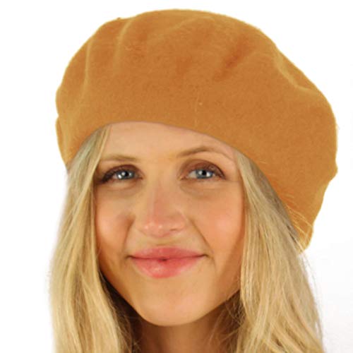 Classic Winter 100% Wool Warm French Art Basque Beret Tam Beanie Hat Cap - color: Timber