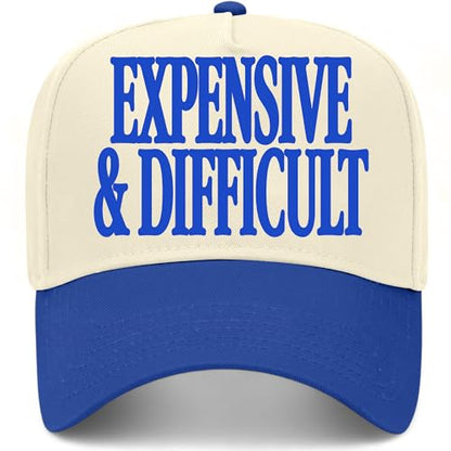 BROTHER TRUCKERS Expensive & Difficult Hat - color: Royal/Natural