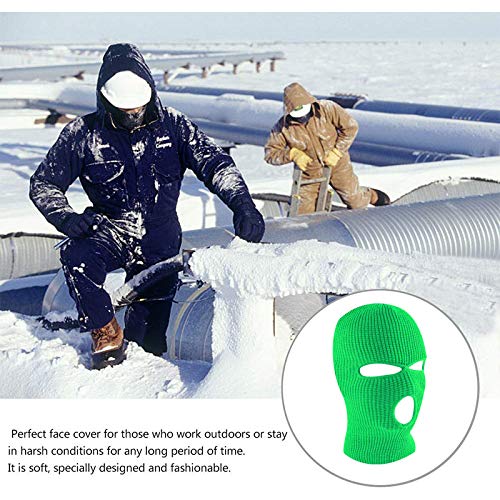 3-Hole Ski Face Mask Balaclava for Men and Women,Set of 2 - color: Green