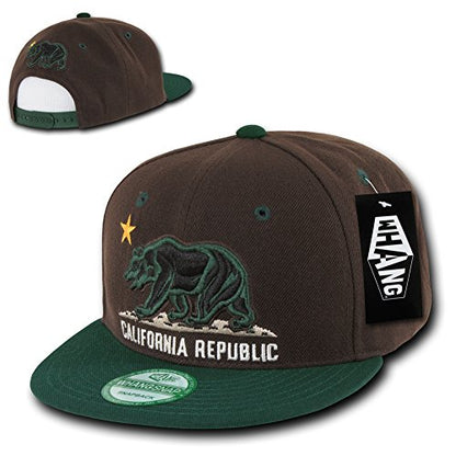 Whang Snapbacks - color: Brown/Heather Grey