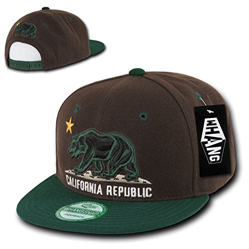 Whang Snapbacks - color: Brown/Heather Grey