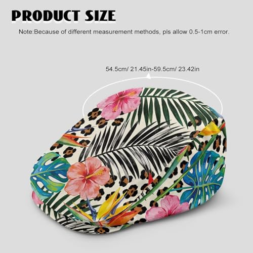 Newsboy Cap for Men Women Adjustable Flat Cap Gatsby Hat Retro Eight Panel Baker Boy Hat Lightweight Casual Cap - color: Leopard Print Tropical Floral