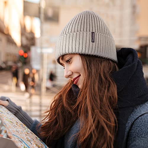 Ocatoma Beanie for Men Women Warm Winter Knit Cuffed Soft Ski Hats Unisex - color: Sapphire Blue