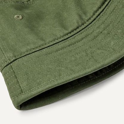Amazon Essentials Men's Washed Cotton Canvas Bucket Hat - color: Olive, size: Small-Medium