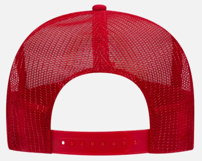 Red Foam Trucker Snapback Mesh Hat Camel Towing