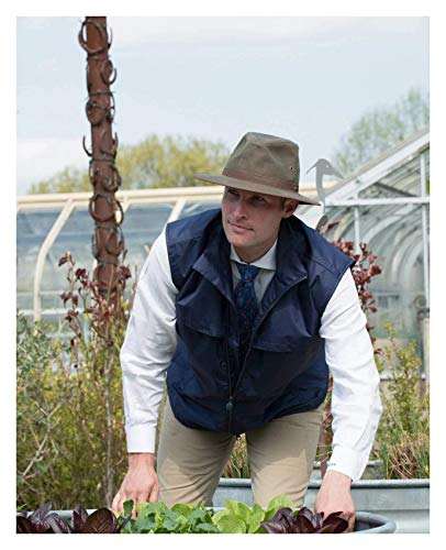 Outback Trading Company Unisex 1462 Madison River Sun-Protective Waterproof Crushable Cotton Oilskin Hat - color: Sage, size: Medium