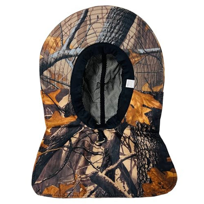 Packable and Adjustable Mesh Boonie Sun Hat with Neck Flap - color: Oak Leaf Hardwoods Camo