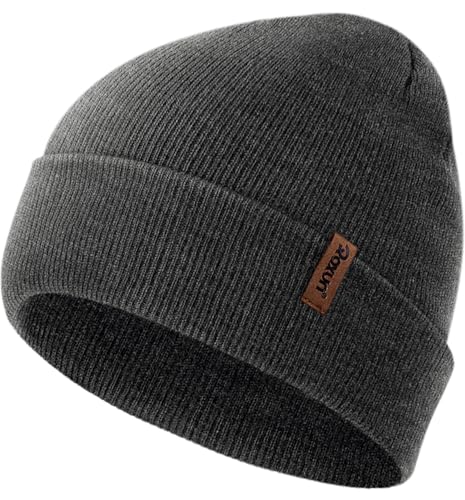 ROXUN Beanie for Men/Women Winter Hat Soft Warm Unisex Skull Stocking Cap - color: Dark Gray