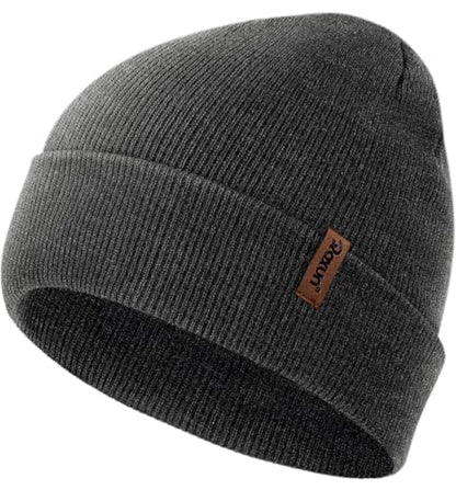 ROXUN Beanie for Men/Women Winter Hat Soft Warm Unisex Skull Stocking Cap - color: Dark Gray