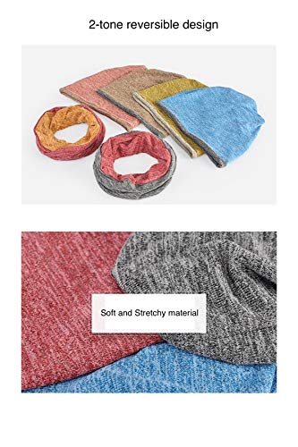 Jeelow Cotton Slouchy Open Top Beanie Hat 2 Pack - color: Sky Blue+navy