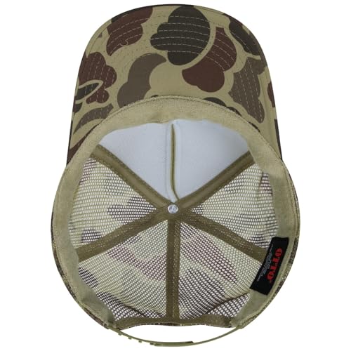 OTTO Cap Camouflage High Crown Trucker Hat Snapback Mesh Back Structured Foam Front Streetwear Style Hat | Bulk Packs - color: 018cpa