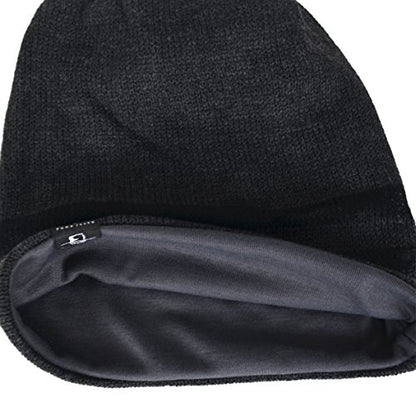 VECRY Mens Slouchy Beanie Knit Skull Cap Long Baggy Hip-hop Winter Summer Hat B305 - color: Stripe-grey, size: Large