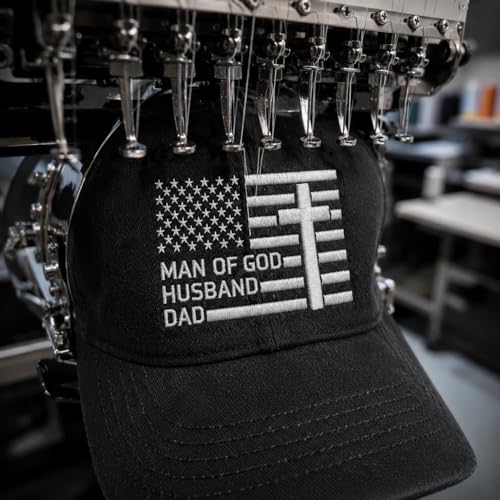 Man of God Husband Dad Embroidered Hat Camping Caps for Women - color: Man of God Husband Dad 1