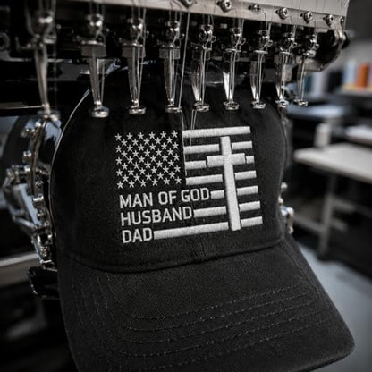 Man of God Husband Dad Embroidered Hat Camping Caps for Women - color: Man of God Husband Dad 1