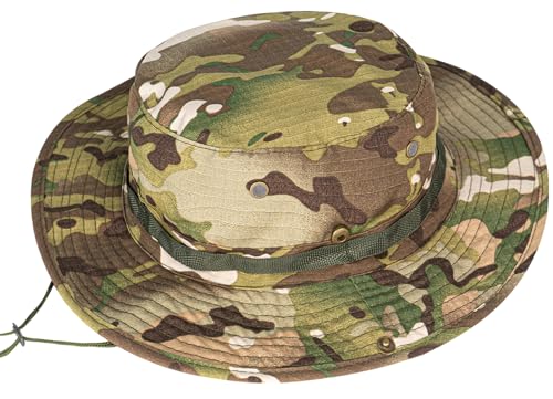 Rosoz Sun Hats for Men Women Bucket Hat UPF Protection Wide Brim Boonie Hat - color: 1pack-green Camo2
