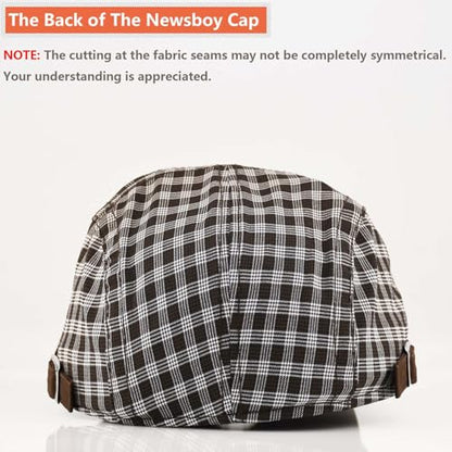 Women's Berets: Black Houndstooth Red Beret Hats for Women Fall Winter Fashion Outfit - color: Advance-plaid-brown
