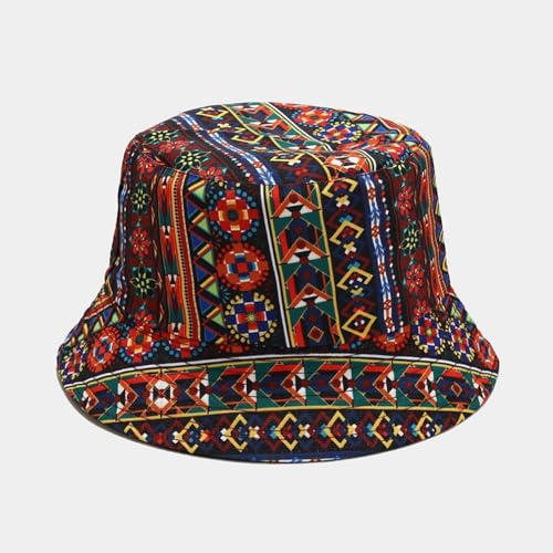 Quanhaigou Bucket Hats Unisex Summer Travel Beach Fisherman Cap for Men Women Teens - color: Boho Floral