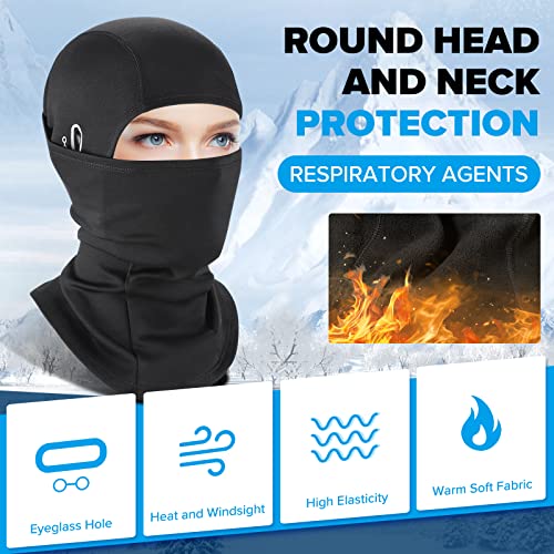 West Biking Balaclava Ski Mask Warm Face Mask for Cold Weather Lightweight Windproof Thermal Winter Scarf Face Mask Men Wome - color: Black-2