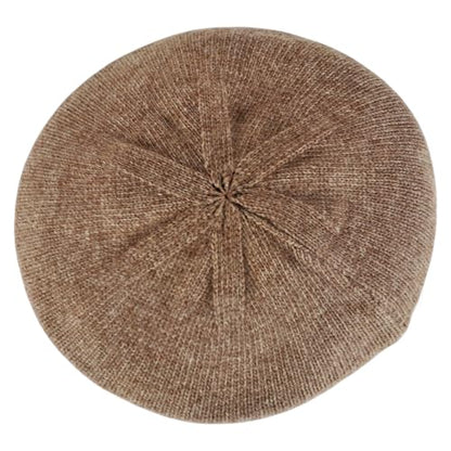 Armycrew Premium Wool Modern Stylish Beret Hat - color: Light Brown