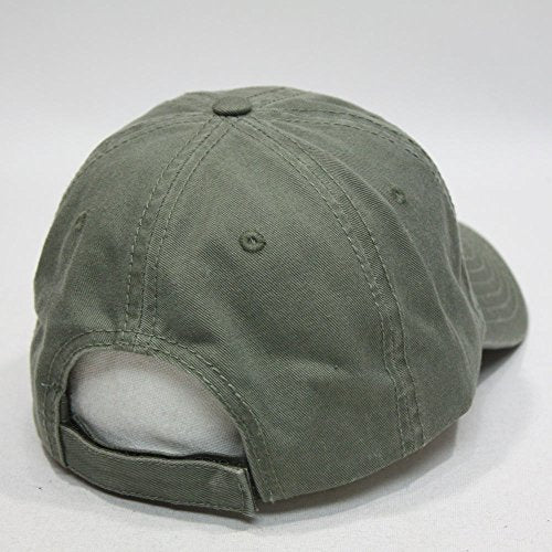 Classic Blank Dad Hat Cotton Adjustable Strap Baseball Cap - color: Olive Green