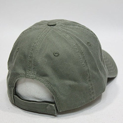 Classic Blank Dad Hat Cotton Adjustable Strap Baseball Cap - color: Olive Green