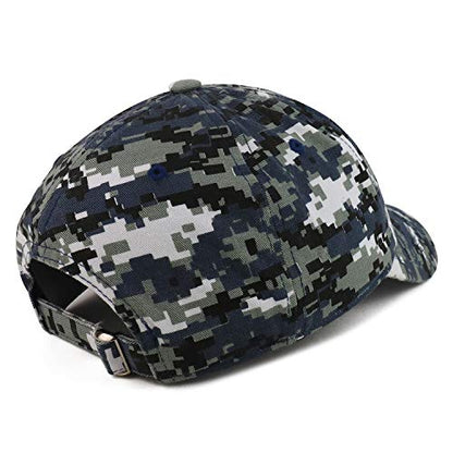 Trendy Apparel Shop Greece Embroidered Soft Crown 100% Brushed Cotton Cap - color: Navy Digital Camo