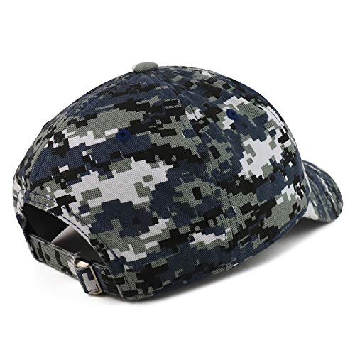 Trendy Apparel Shop Greece Embroidered Soft Crown 100% Brushed Cotton Cap - color: Navy Digital Camo