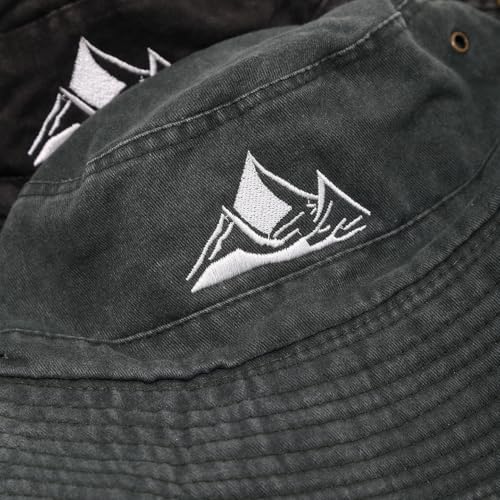 Sun Bucket Hat for Men Women Fishing Beach Safari Trendy Cotton Cowboy Cap for Golf Hiking Hunting Outdoor Boonie - color: Mountain Navy