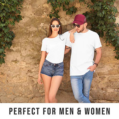 2 Packs Baseball Caps Blank Trucker Hats Summer Mesh Cap (2 FOR Price of 1) - color: Maroon
