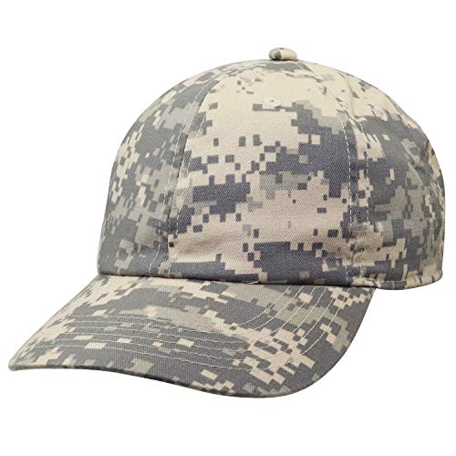 Falari Classic Baseball Cap Dad Hat 100% Cotton Soft Adjustable Size - color: Camouflage - Gray Digital