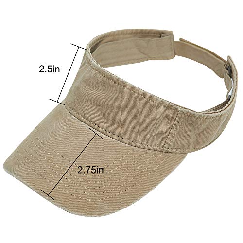 Sport Sun Visor Hats Cotton Ball Caps Empty Top Baseball Sun Cap for Men Women - color: Khaki