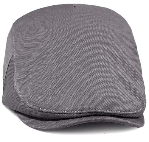 Newsboy Hats for Men Flat Cap Adjustable Irish Cabbie Ivy Driving Hunting Hat - color: Gray